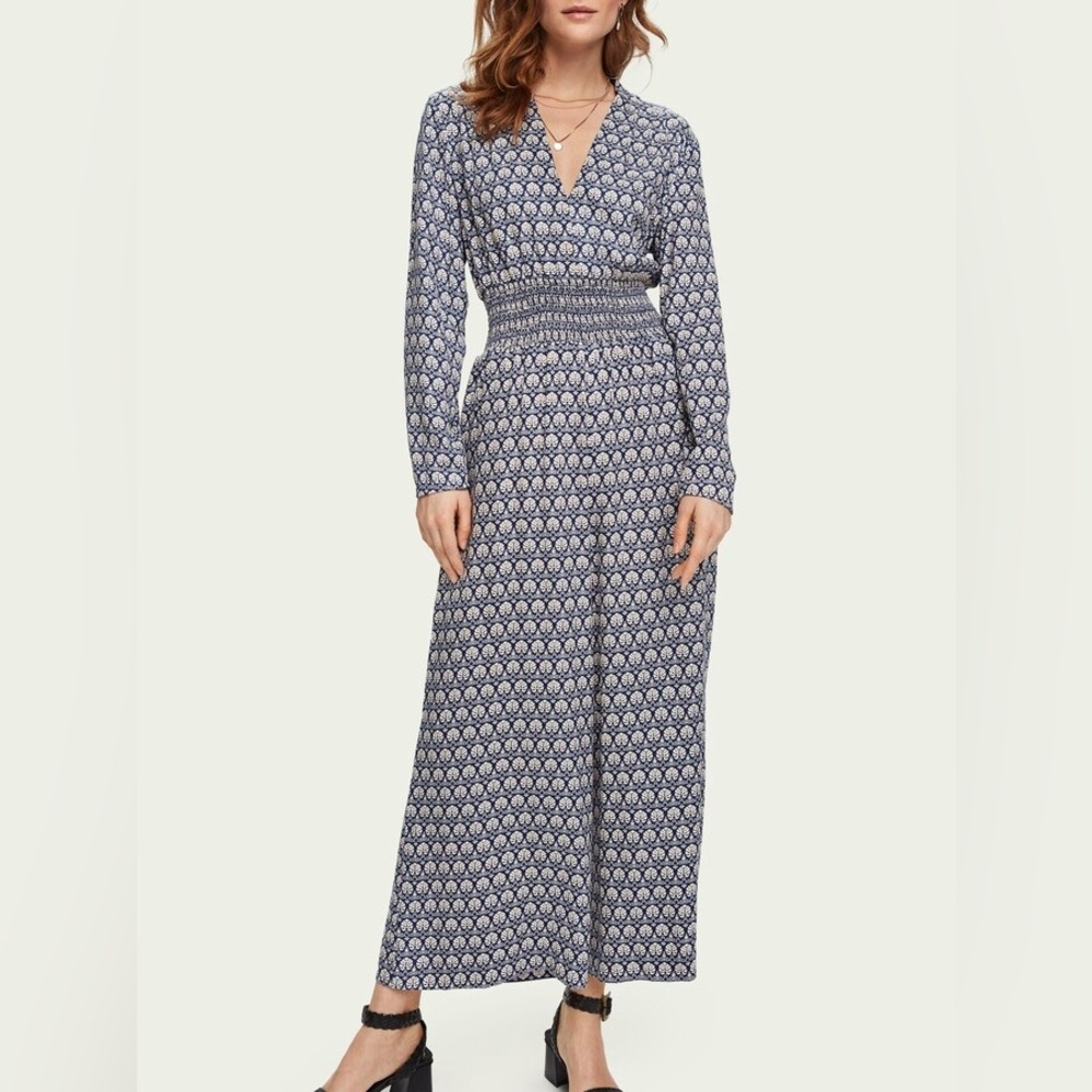 Scotch & Soda Printed All-in-one Long Sleeve Jumpsuit
